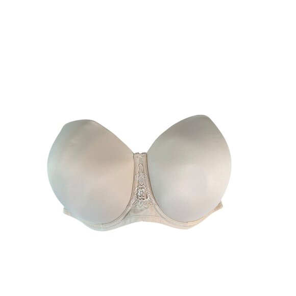 NEW Vanity Fair Strapless Bra Beauty Back Convertible 5 Ways Nude 36G w/ Straps - Picture 1 of 8